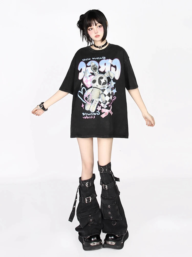 REDDACHiC Women Big Pockets Cargo Leg Warmers Denim Belted Boots Cover Black Stacked Long Socks Harajuku Grayu Y2k Streetwear 240613