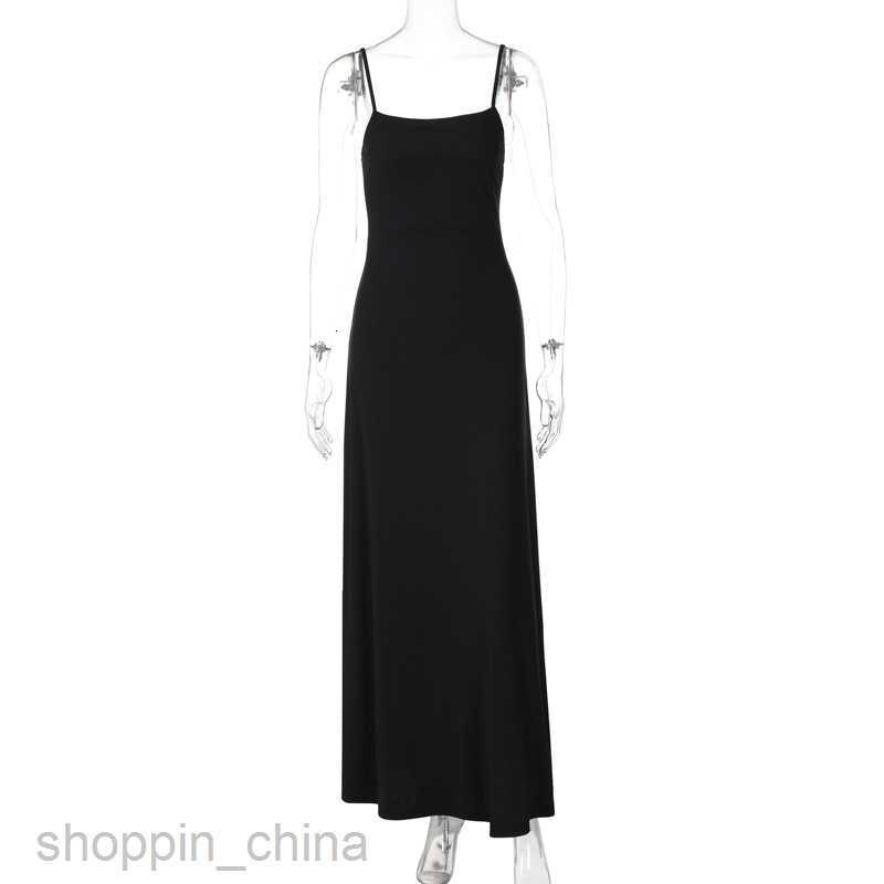 Basic Casual Women Dresses style, versatile temperament, solid color street style, loose suspender dress, casual dress for women