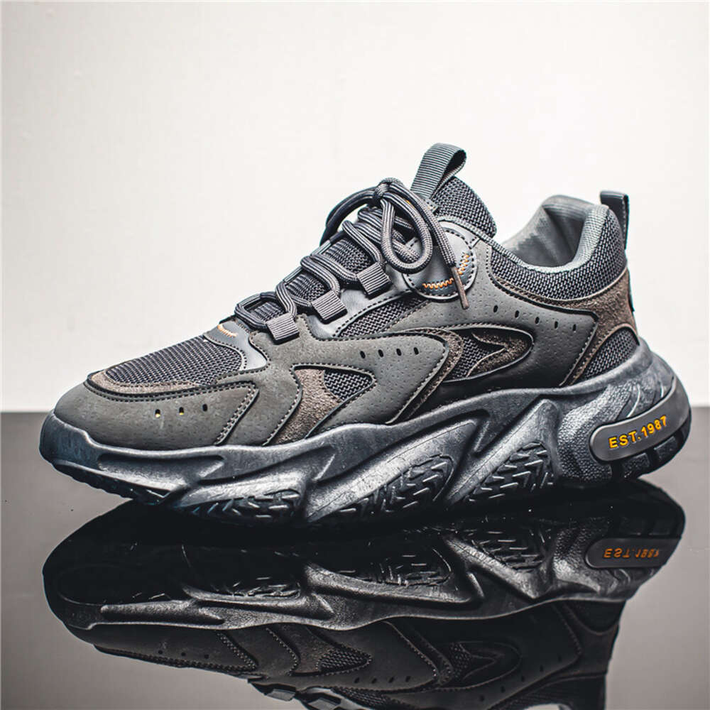 2024 New Breathable Mesh Casual with Thick Sole Increase Chunky Trendy Shoes
