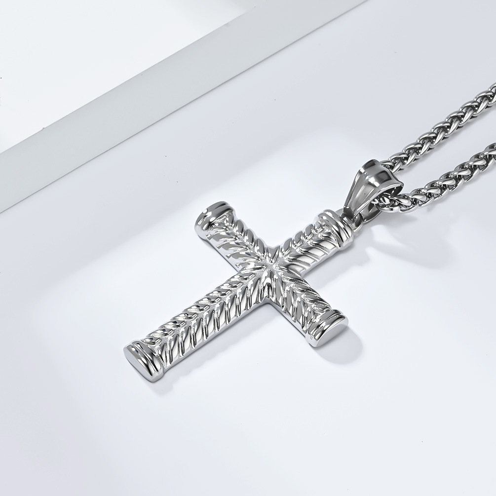 Non Tarnish 18K Gold Jesus Cross Necklace Designer Jewelry Stainless Steel Gold Chain National Flag Madonna Necklaces for Man Hiphop Fine Jewlery Gift