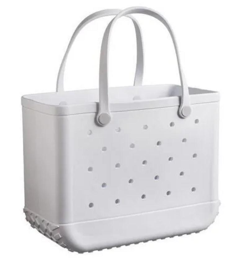 Storage Bags Waterproof Bag Solid Punched Organizer Basket Summer Water Park Handbags Large Women's Stock Gifts FY5224