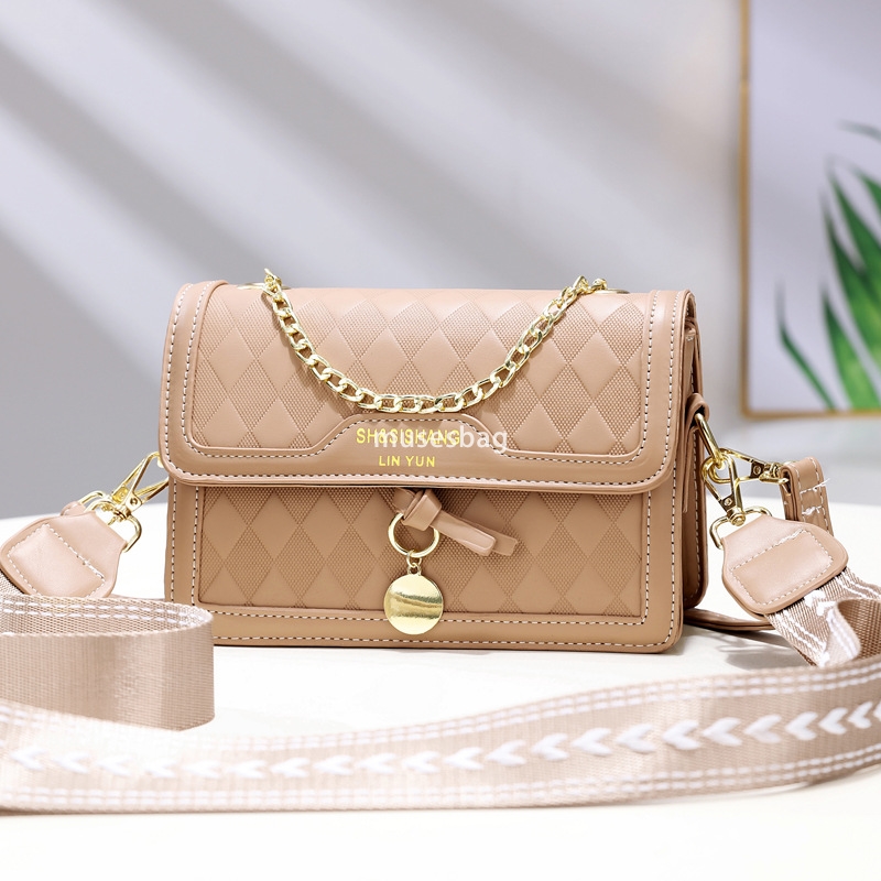 High quality women's designer multifunctional practical small bag high-end diamond grid small square bag fashionable and versatile single shoulde