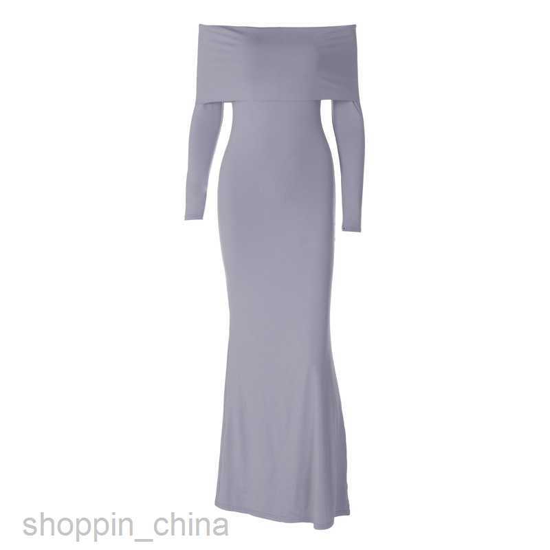 Basic Casual Women Dresses Elegant style one shoulder new patchwork patch long sleeved wrap buttocks middle style solid color dress for woman