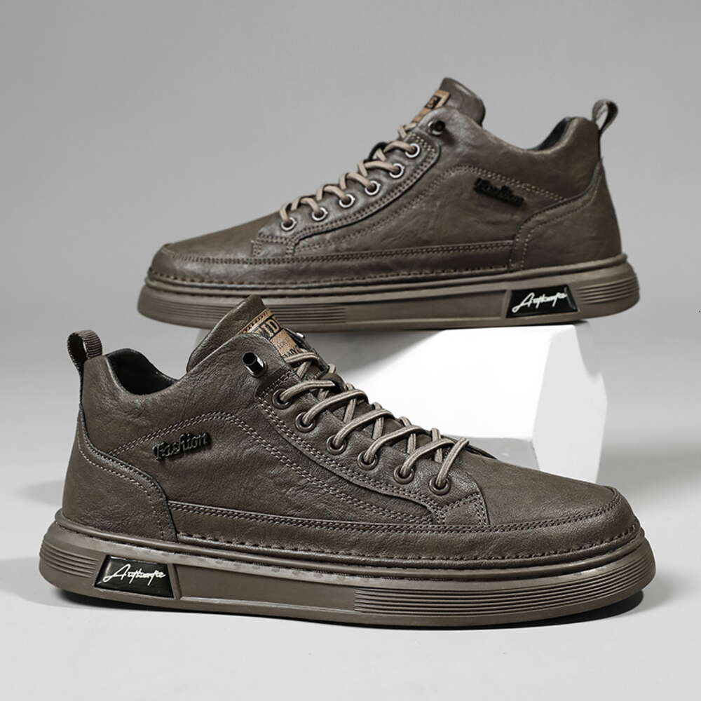 Trending Men's Sports Running Shoes Fashion Casual Sneakers with PU Leather Trainers for Walking Style