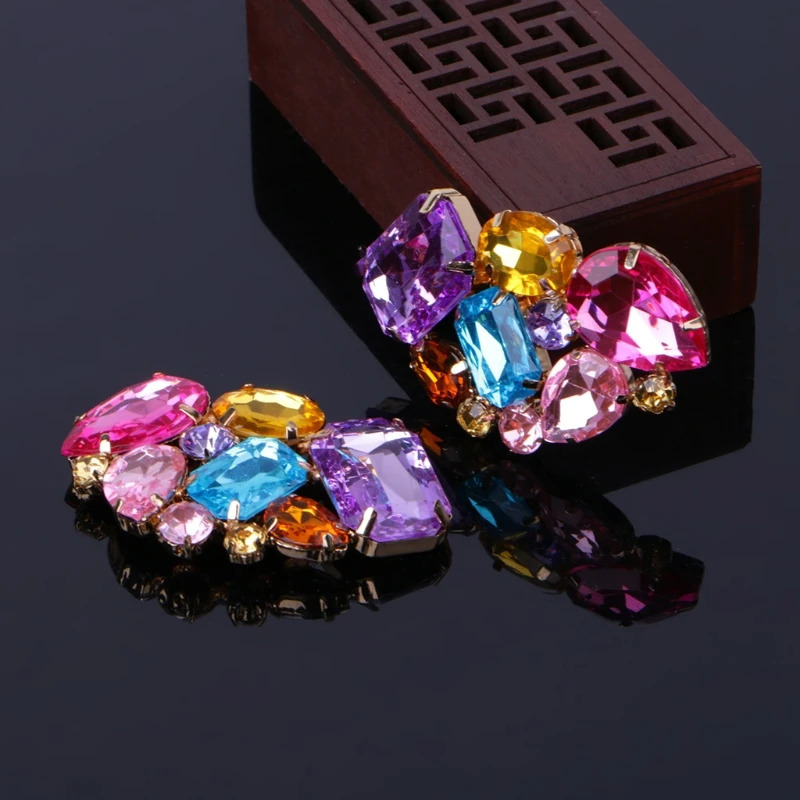 1 Pair Women Shoe Decorations Clips shoe buckle Crystal Decorations Clips Shoe Charms Accessories Fashion 240613