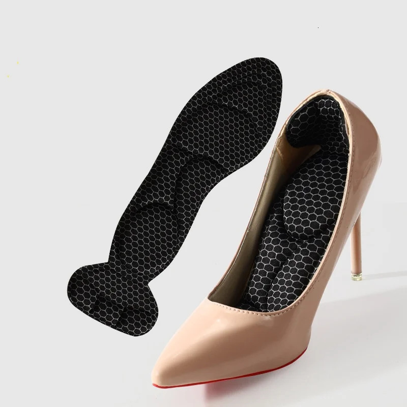 Graphene Insoles Heel Sticker Absorbs Sweat Odors Antibacterial Deodorizing Comfortable Women High Heels Pad Shoes Accessories 240613