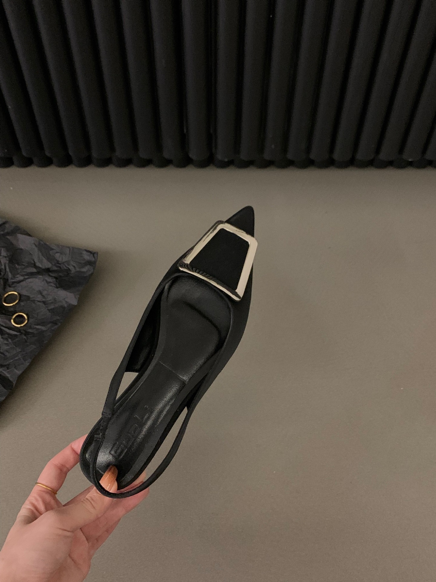 Women's Shoes New Design Heighten Breathable Gentle Casual Style Pointed Toe Triple Black Free shipping