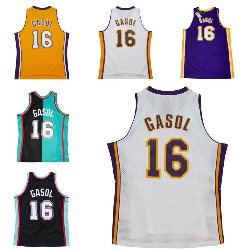 Pau Gasol stitched Basketball Jerseys 2001-02 09-10 MN Hardwoods classic retro jersey Men youth women S-6XL