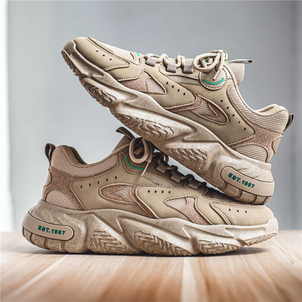 2024 New Breathable Mesh Casual with Thick Sole Increase Chunky Trendy Shoes