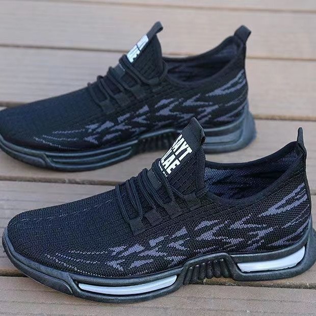 Sports Shoes For Male Fashionable And Versatile Running Shoes Mesh Breathable Casual Hiking Shoes