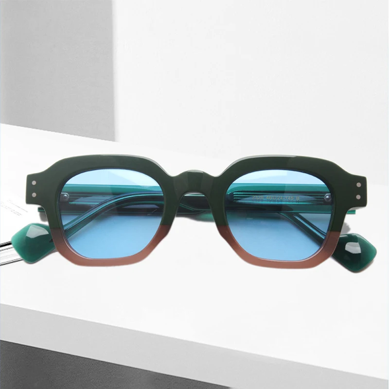 Women Sunglasses Uv400 Outdoor High Quality Acetate Vintage Handmade Colored Travel Eyeglasses For Men Personalized SUN ddmysmile GLASSES Smile