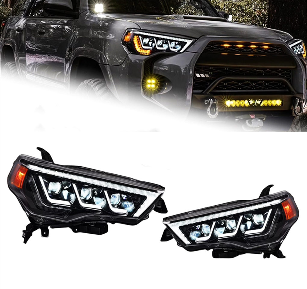 Headlight for Toyota 4Runner LED Headlight 20 13-20 22 DRL Light Assembly LED Angel Eye Daytime Running Light