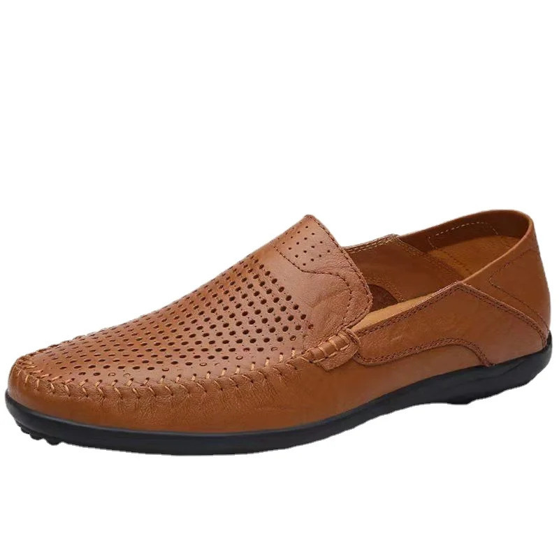 Leather mens casual shoes at special prices Spring and Summer mens casual flat shoes Business pedals High end mens casual flat shoes 240612