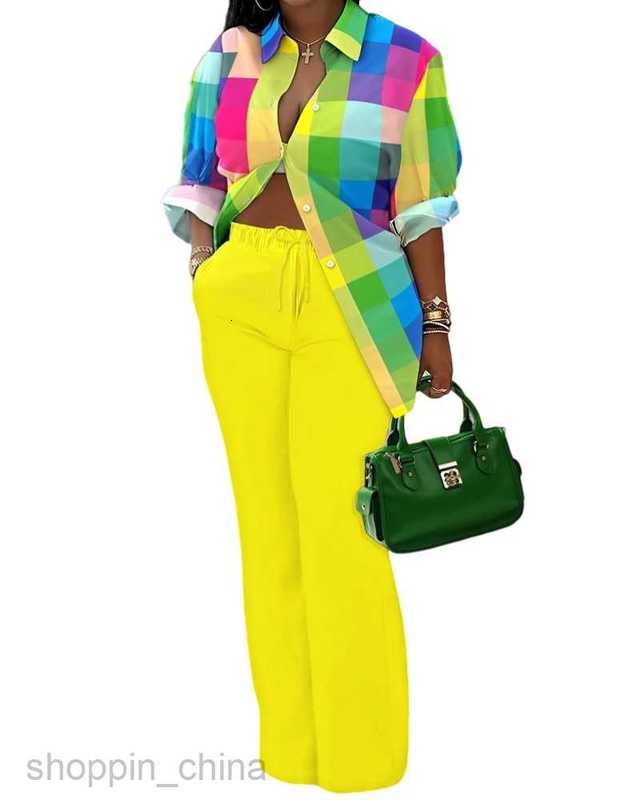 Women's Tracksuits Autumn New Women's Printed Long sleeved Two piece Pants Set for Women Sets