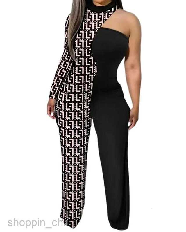 Women's Tracksuits Summer New Women's Irregular Pants Shoulder Commuter jumpsuit Sets