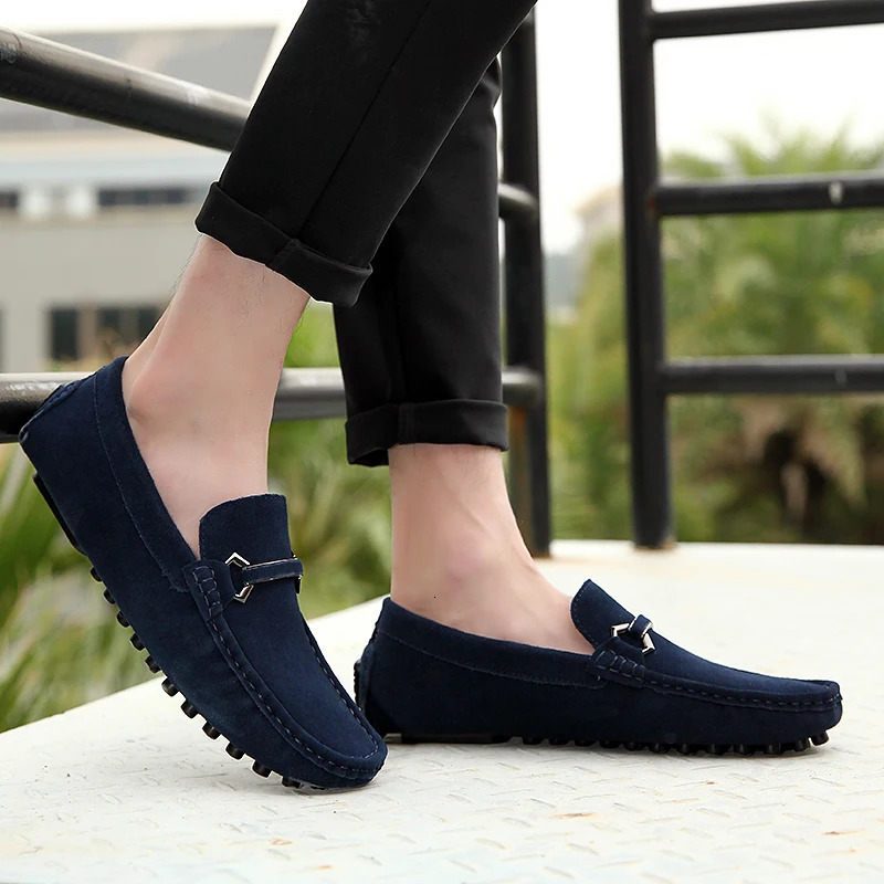 Leather Mens Fashion Business Shoes Mens Lightweight Mens Sliding Shoes 2024 Handmade Full Set of Mens Driving Shoes 240612