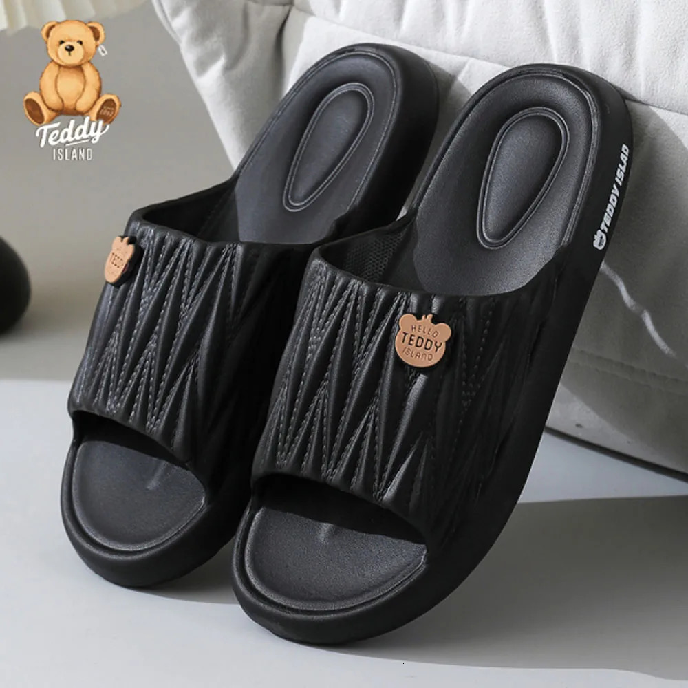 2024 Couple Slippers Indoor and Outdoor EVA Material Anti slip Soft Sole Bathroom Slippers Summer Outdoor Womens Sandals 240612