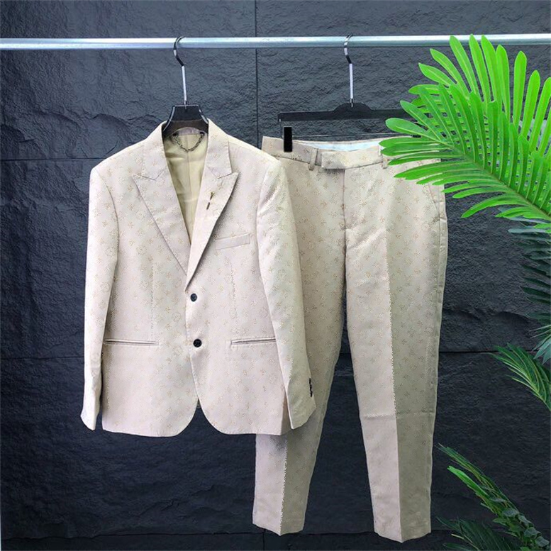 Men's plus size Outerwear & Coats New Set Unisex Suit and Pants Counter High end Customized Fabric Designer Casual Suit