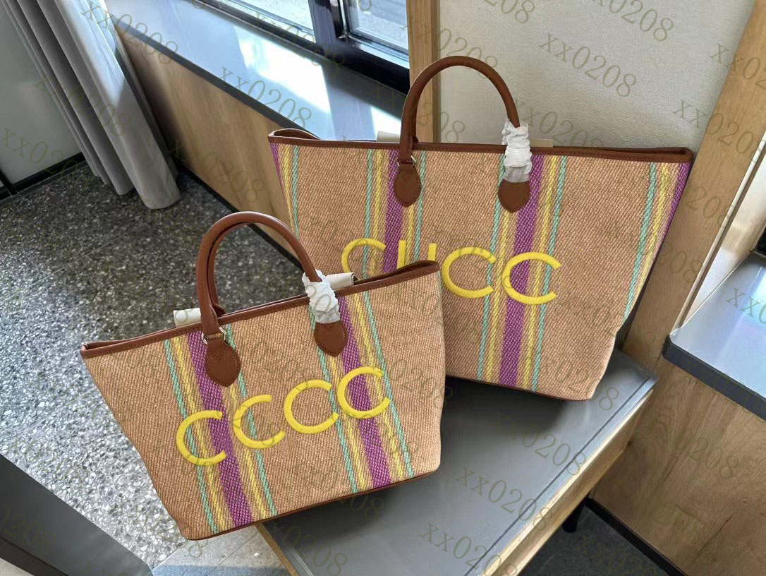 Designer Women handbags Beach Vacation Tote shopping bag handbag top quality canvas fashion Large Beach bags luxury designer travel Shoulder Wallet Purses .