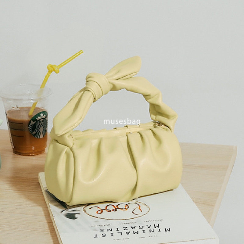 Advanced Spring/Summer New Small Bag with Rabbit Ears Unique Design Versatile Handheld Folded Cloud Bag Essential for Commuting Crossbody Chain Bag