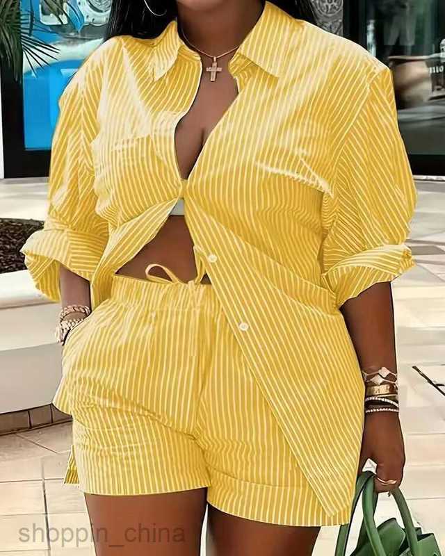 Women's Tracksuits Autumn New Women's Lace up Long sleeved Two piece Printed Shorts Set for Women Sets