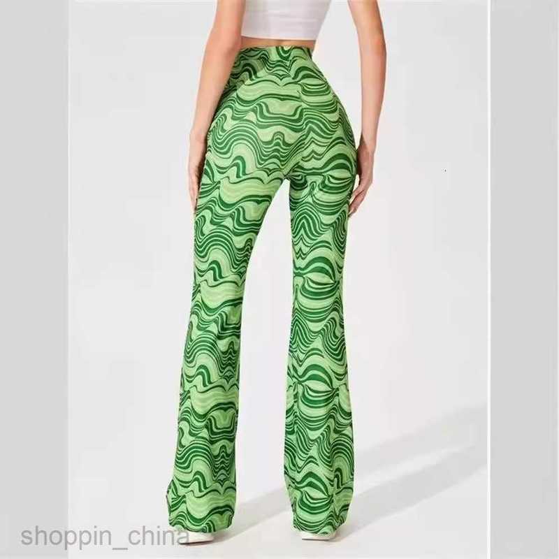 Women's Pants Capris spring and summer new women's water ripple Yoga casual pants flared pants