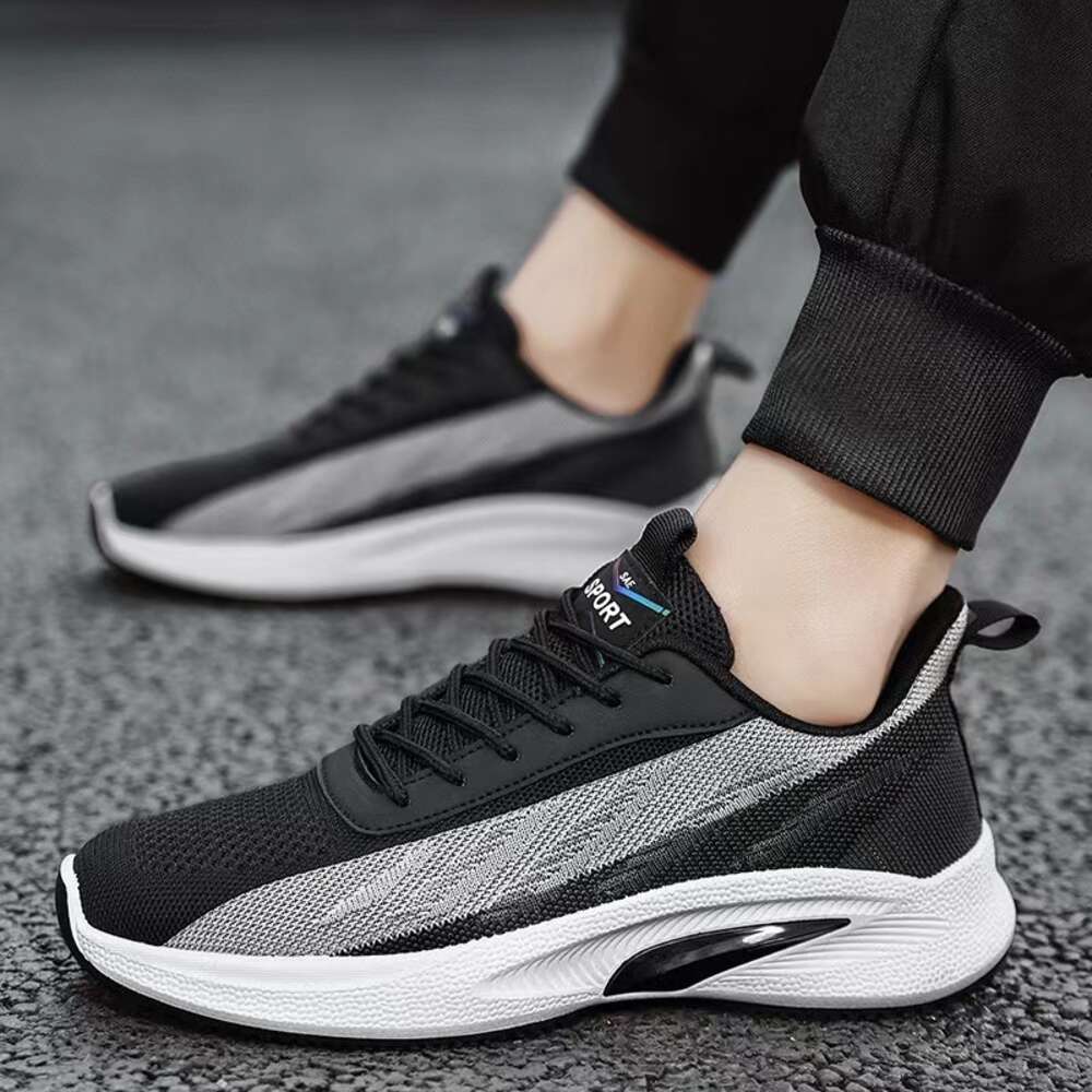 Men Casual Running Unisex Knit Breathable Sport Sneakers Women Athletic Non Slip Comfortable Leisure Tennis Shoes