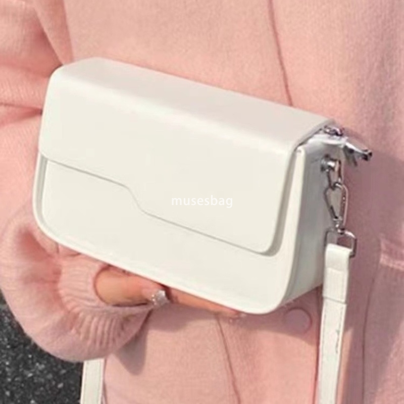Designer Women's High Quality Temperament Casual Fashion Square Phone Bag Box Bag Versatile Practical Multi functional White One Shoulder Crossbo