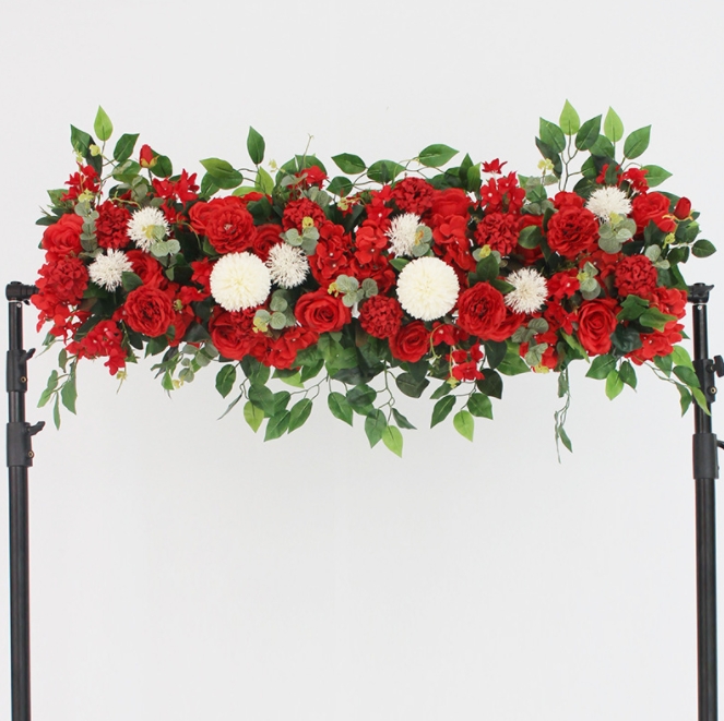 Decorative Flowers & Wreaths 50/100CM DIY Wedding Flower Wall Arrangement Supplies Silk Peonies Rose Artificial Row Decor Iron Arch Backdrop