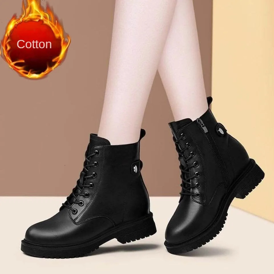 Womens ankle boots autumn and winter womens Chelsea boots womens short boots flat shoes fashion platform boots Gothic Botas De Mujer 240612
