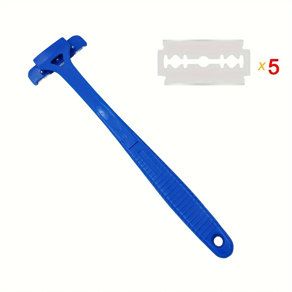 New Men Back Hair Remover DIY Body Shaver Razor for Back Body Hair Trimmer Extra Long Handle Wet Dry Shave Remover 5Blades