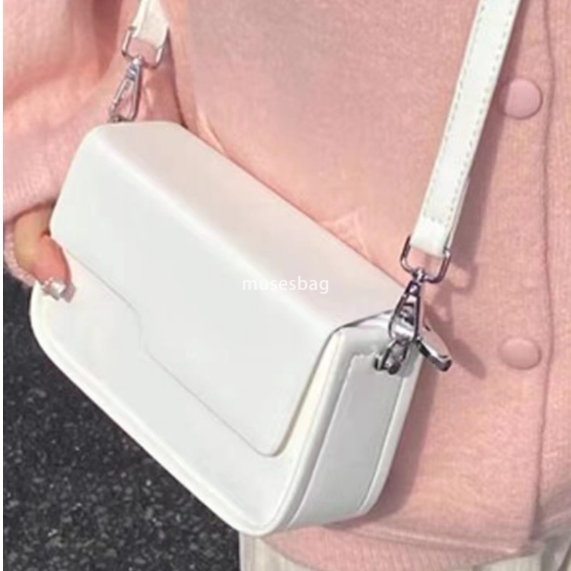 Designer Women's High Quality Temperament Casual Fashion Square Phone Bag Box Bag Versatile Practical Multi functional White One Shoulder Crossbo