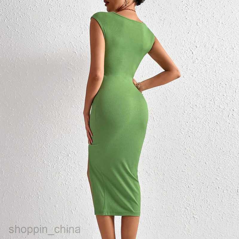 Basic Casual Women Dresses Women's New Sexy Hollow Top Knitted Sleeveless Dress