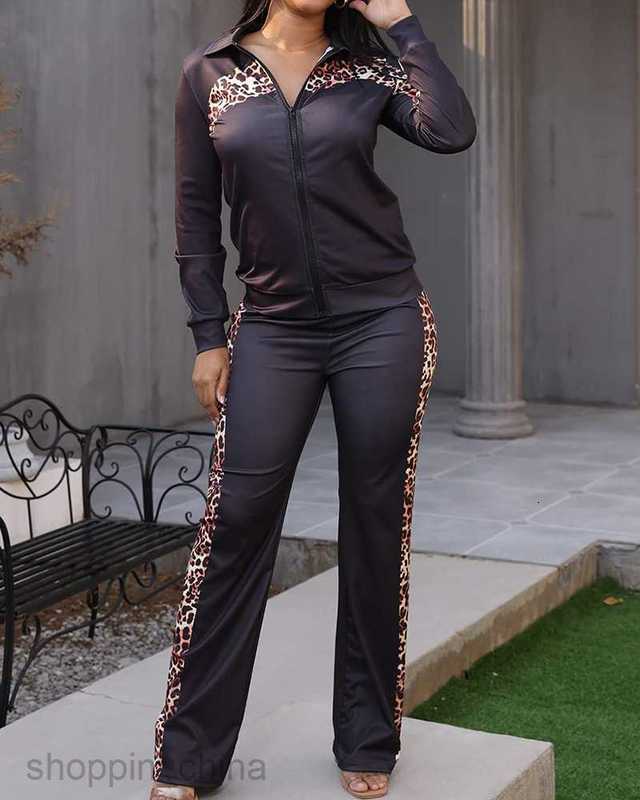 Women's Tracksuits Women's Autumn/Winter New Two Piece Printed Pants Set Sets