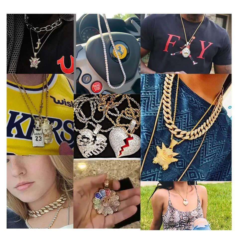 Hiphop Moissanite Icy Jewelry Sier Plated Yellow Gold Dia Cut Rope Chain