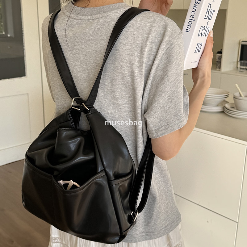 Soft leather bag women's large capacity three purpose backpack commuting tote bag multifunctional backpack diagonal crossing backpack