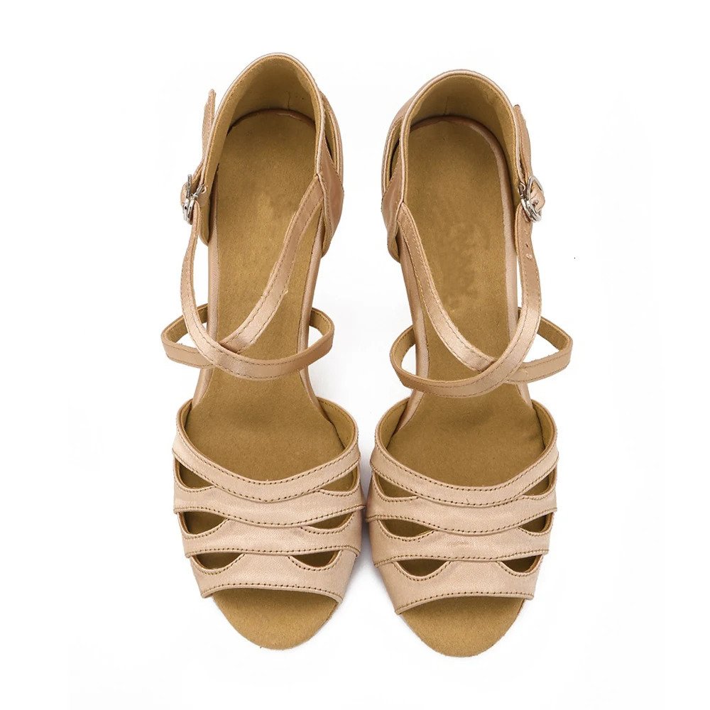 latin Dance shoes for women Performance Ballroom Tango Salsa Swing Ladies indoor Party Casual High heeled sandals buckle strap 240614