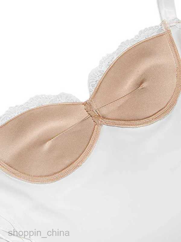 Elegant Classy Satin Mini Dresses Women Wedding Guest Cocktail Party Outfits Chest Lace Padded A Line White Dress 7654D