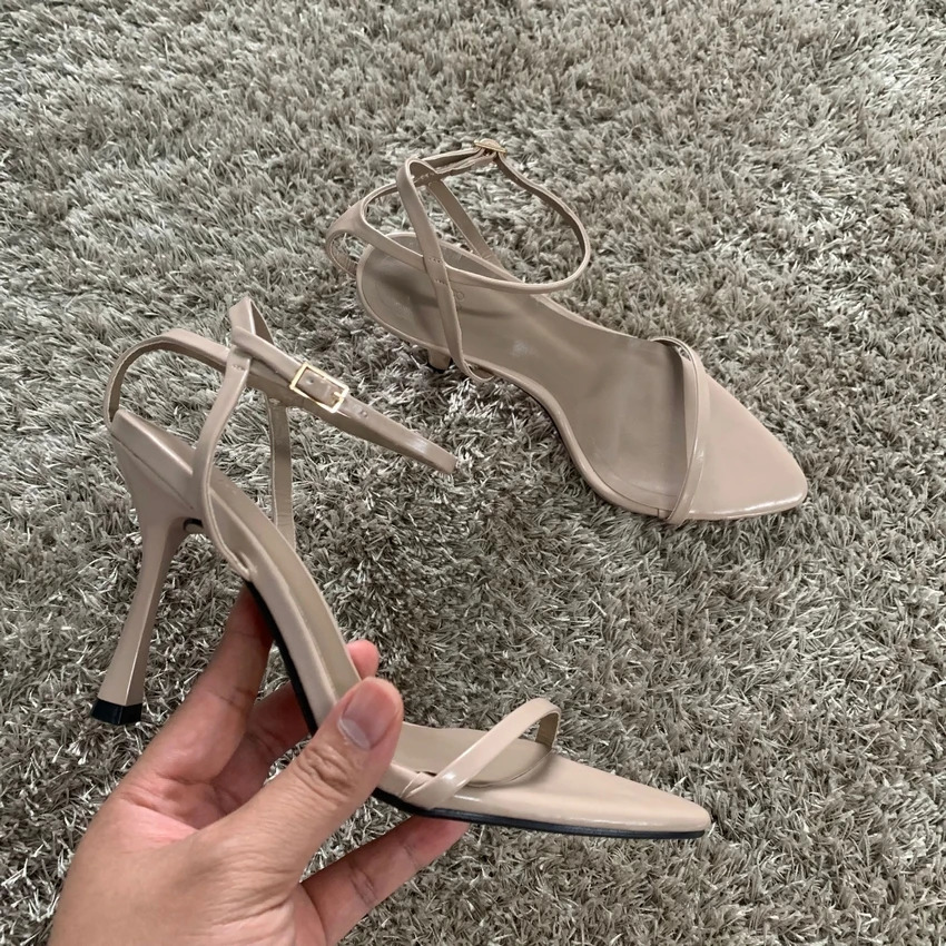 Ankle Strap Womens Sandals Summer Fashion Sexy Thin High Heel Gladiator Sandals Narrow Band Party Dress Pump Shoes 240614