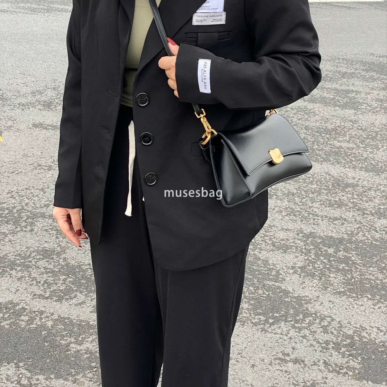 Black underarm soft leather bag for women new high-end texture niche design one shoulder retro portable small square bag crossbody bag