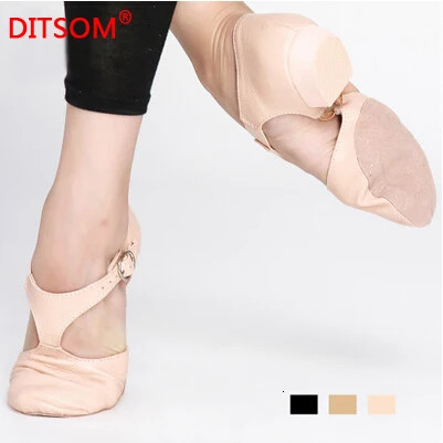 Natural leather elastic jazz ballet dance shoes female teacher dance sandals soft yoga gym sports shoes 240614