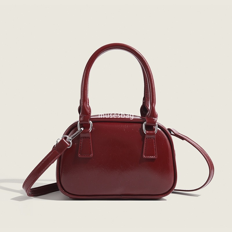 High quality retro handbag autumn and winter women's new trend Korean handbag bowling bag versatile crossbody bag small square bag