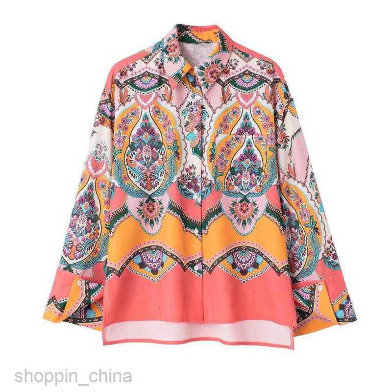 Women's Tracksuits Women's pants elegant button printed long sleeved shirt waisted shorts and wide leg pants Sets