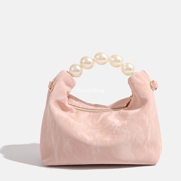 High end design sense bag, high-end sense pearl handbag women's new mini chain single shoulder crossbody small bag mini dumpling bag