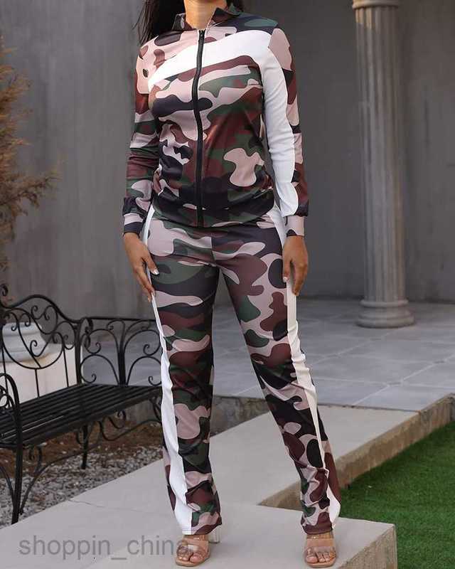 Women's Tracksuits Women's Autumn/Winter New Two Piece Printed Pants Set Sets
