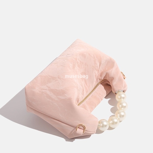 High end design sense bag, high-end sense pearl handbag women's new mini chain single shoulder crossbody small bag mini dumpling bag