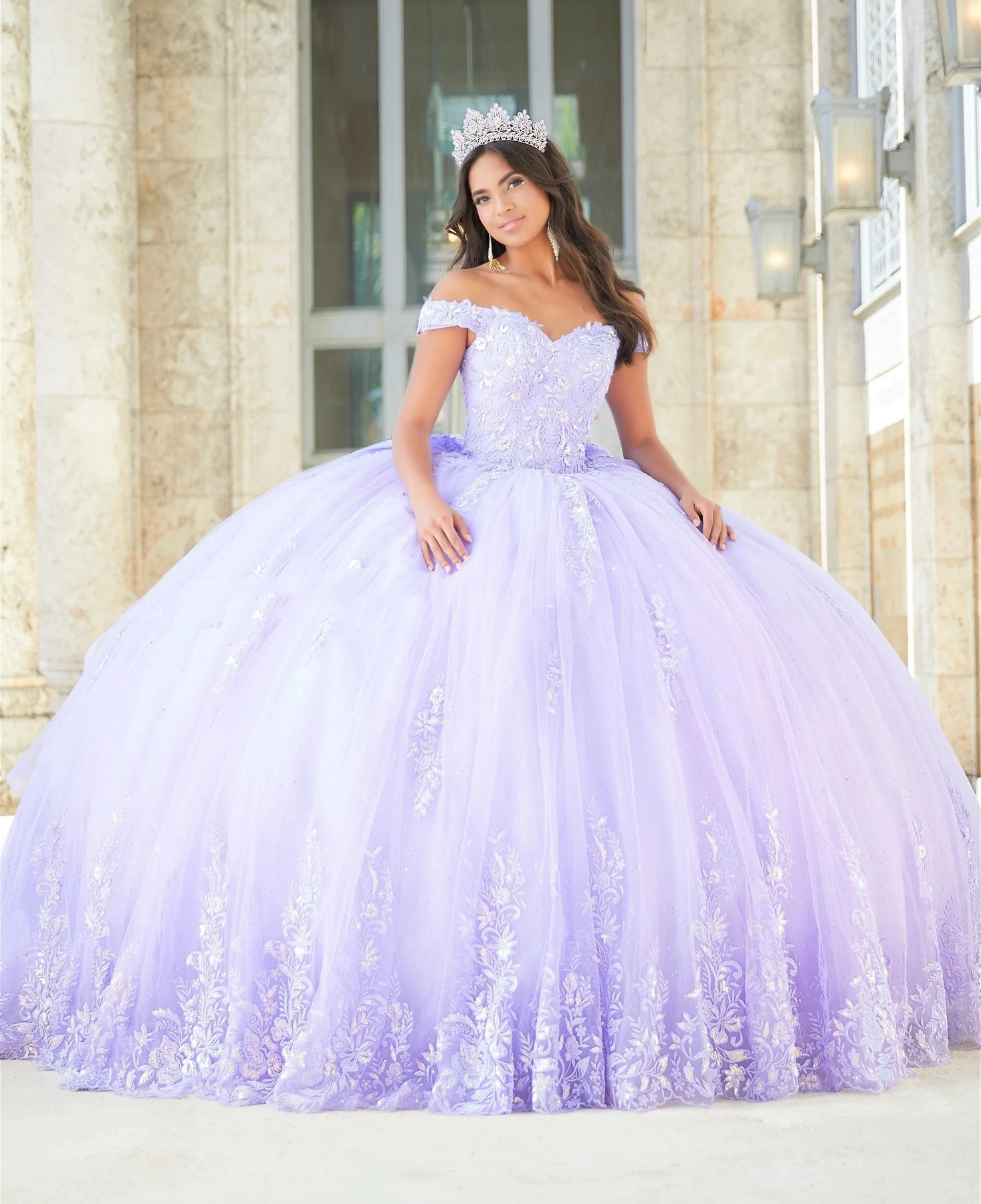 Mexican Quinceanera Dresses Ball Gown Off The Shoulder Appliques Lace Puffy Charro Sweet 16 Dresses 15 Anos
