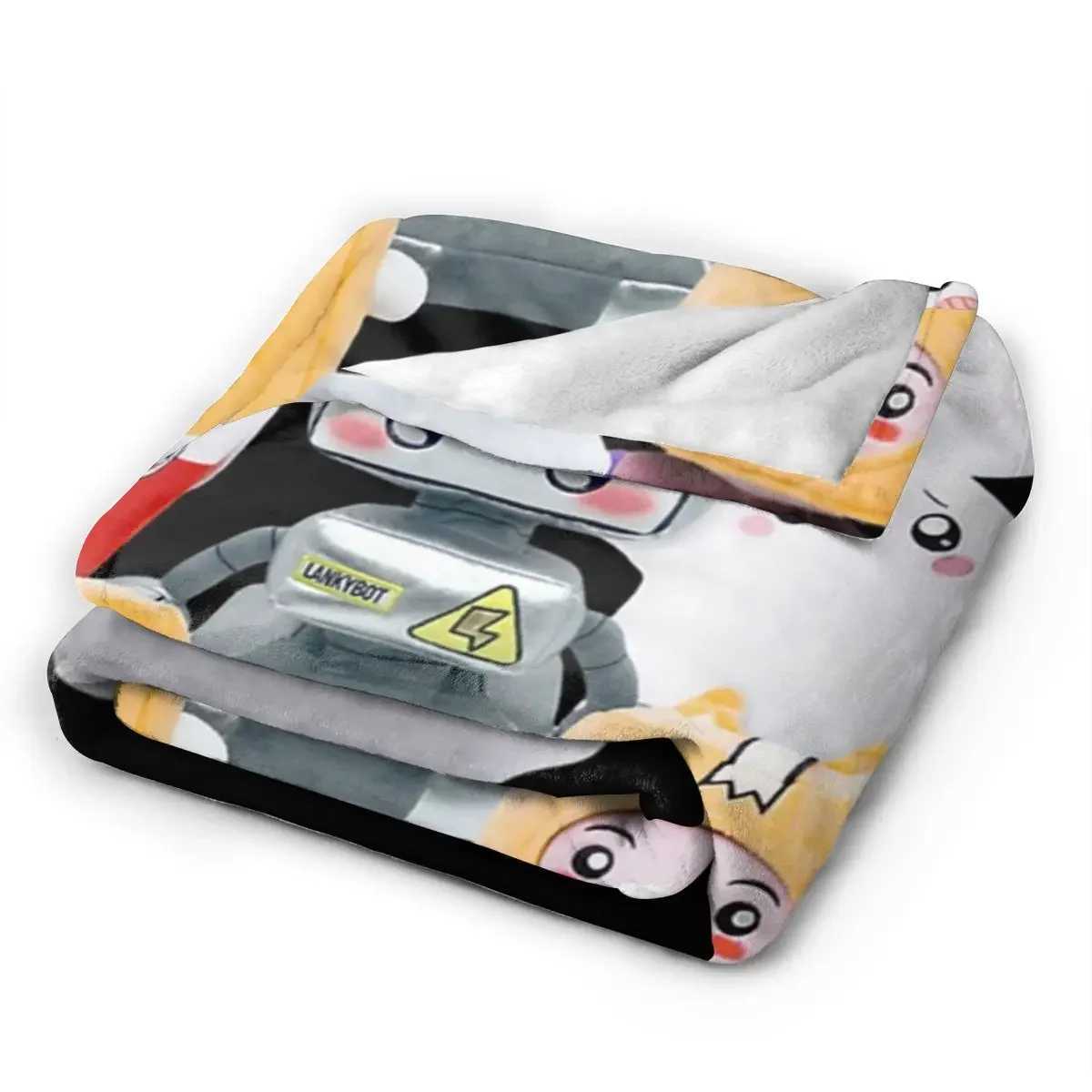 Blankets Rocky Lankybox Lanky Box Blankets Soft Warm Flannel Throw Blanket Cover for Bed Living room Picnic Travel Home SofaL406
