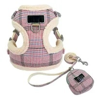 Dog Collar Leash Set: Soft Adjustable Pet Harness Vest For Chihuahua, Puppy, Small/Medium Dogs