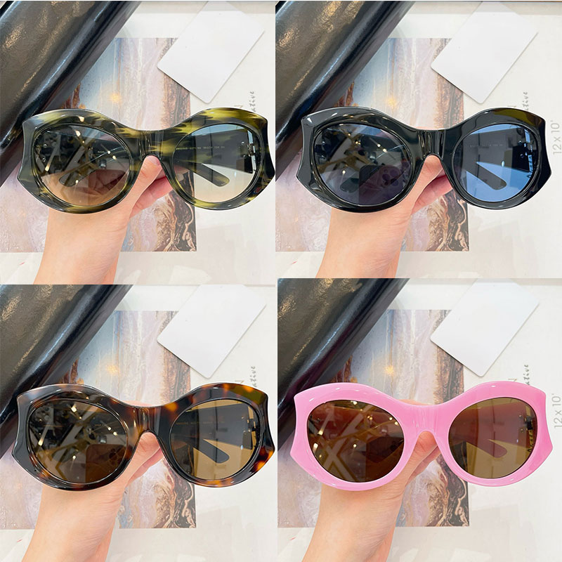 Mens Womens Luxury Designer Sunglasses 0256 Mens Womens Famous Cat Eye UV400 Protective Lens Popular Sunglasses Made of Acetate Fiber Original Vintage Glasses